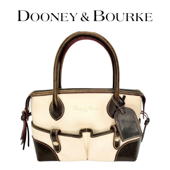 Dooney & Bourke Handbags - VINTAGE DOONEY & BURKE Genuine Florentine Vacchetta Double Pocket Shoulder Bag